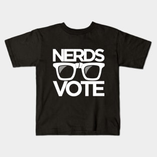 NerdsVote - White Logo Kids T-Shirt